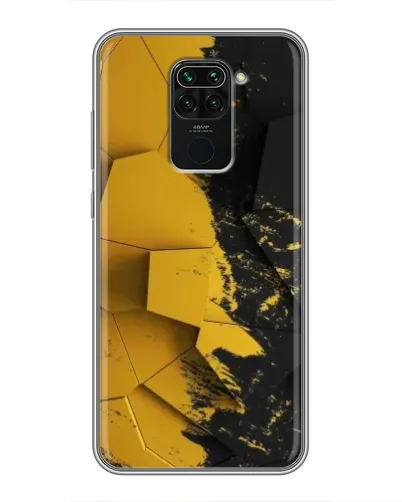 Чехол для Xiaomi Redmi Note 9 с картинкой «Золотые осколки геометрии»
