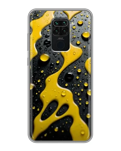 Чехол для Xiaomi Redmi Note 9 с картинкой «Жидкое желтое золото»