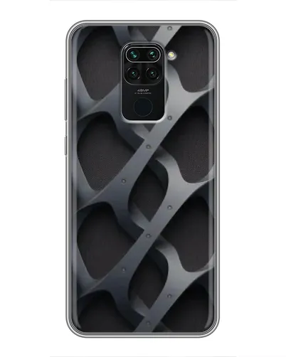 Чехол для Xiaomi Redmi Note 9 с картинкой «Объемное серое плетение»