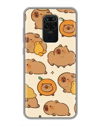 Чехол для Xiaomi Redmi Note 9 с картинкой «Капибары с апельсинами»