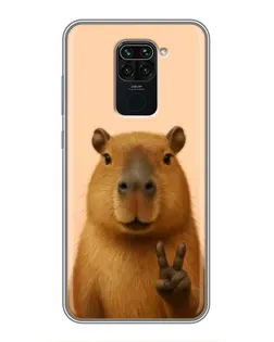 Чехол для Xiaomi Redmi Note 9 с картинкой «Капибара виктория» Чехол для Xiaomi Redmi Note 9 с картинкой «Капибара виктория»