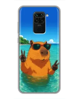 Чехол для Xiaomi Redmi Note 9 с картинкой «Морская капибара» Чехол для Xiaomi Redmi Note 9 с картинкой «Морская капибара»