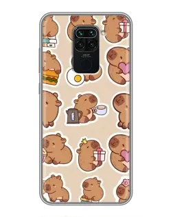Чехол для Xiaomi Redmi Note 9 с картинкой «Капибары паттерн» Чехол для Xiaomi Redmi Note 9 с картинкой «Капибары паттерн»