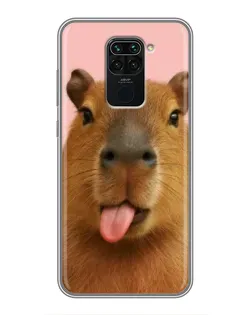 Чехол для Xiaomi Redmi Note 9 с картинкой «Капибара с языком» Чехол для Xiaomi Redmi Note 9 с картинкой «Капибара с языком»