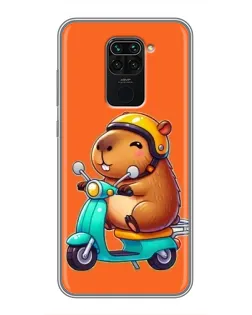 Чехол для Xiaomi Redmi Note 9 с картинкой «Капибара на скутере» Чехол для Xiaomi Redmi Note 9 с картинкой «Капибара на скутере»