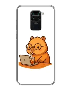 Чехол для Xiaomi Redmi Note 9 с картинкой «Капибара с ноутбуком» Чехол для Xiaomi Redmi Note 9 с картинкой «Капибара с ноутбуком»