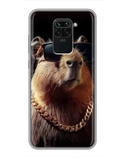 Чехол для Xiaomi Redmi Note 9 с картинкой «Капибара золотая цепь» Чехол для Xiaomi Redmi Note 9 с картинкой «Капибара золотая цепь»