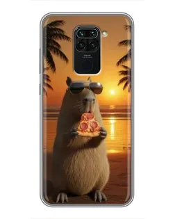 Чехол для Xiaomi Redmi Note 9 с картинкой «Капибара с пиццей» Чехол для Xiaomi Redmi Note 9 с картинкой «Капибара с пиццей»