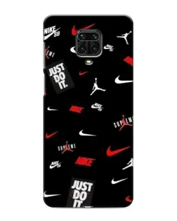Чохол для Xiaomi Redmi Note 9S з картинкою «Nike Mix Pattern»