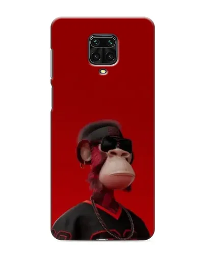 Чехол для Xiaomi Redmi Note 9S с картинкой «Bored Ape в красном»