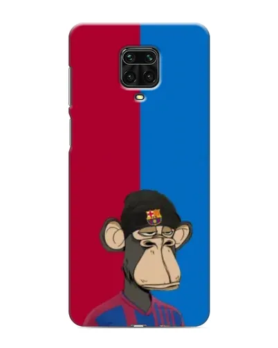Чехол для Xiaomi Redmi Note 9S с картинкой «Bored Ape — фанат Барсы»