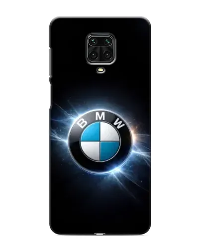 Чехол для Xiaomi Redmi Note 9S с картинкой «BMW — неоновое сияние»