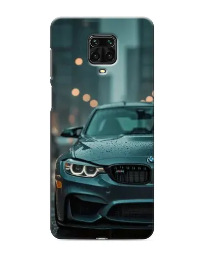 Чехол для Xiaomi Redmi Note 9S с картинкой «BMW в огнях города»