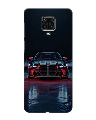 Чехол для Xiaomi Redmi Note 9S с картинкой «BMW на мокрой дороге»