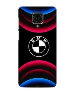 Чохол для Xiaomi Redmi Note 9S з картинкою «Логотип BMW та неонові дуги»