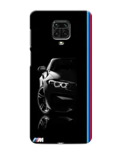 Чохол для Xiaomi Redmi Note 9S з картинкою «Силует BMW в темряві»