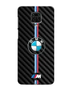 Чохол для Xiaomi Redmi Note 9S з картинкою «Емблема BMW та карбон»