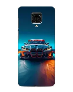 Чохол для Xiaomi Redmi Note 9S з картинкою «BMW — вогні неону»