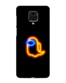 Чехол для Xiaomi Redmi Note 9S с картинкой «Among Us неоновое сияние»