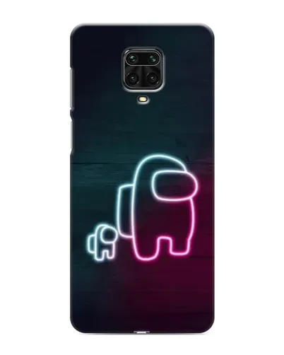 Чехол для Xiaomi Redmi Note 9S с картинкой «Among Us неон-арт»
