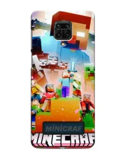 Чехол для Xiaomi Redmi Note 9S с картинкой «Minecraft герои игры»