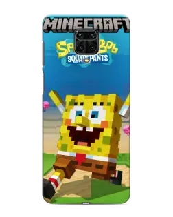 Чохол для Xiaomi Redmi Note 9S з картинкою «Губка Боб Minecraft» Чохол для Xiaomi Redmi Note 9S з картинкою «Губка Боб Minecraft»