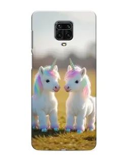 Чехол для Xiaomi Redmi Note 9S с картинкой «Пара единорогов»