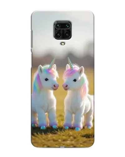 Чехол для Xiaomi Redmi Note 9S с картинкой «Пара единорогов»