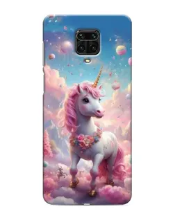 Чехол для Xiaomi Redmi Note 9S с картинкой «Единорог среди облаков»