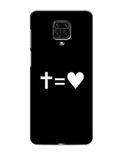 Чехол для Xiaomi Redmi Note 9S с картинкой «Крест и Сердце»
