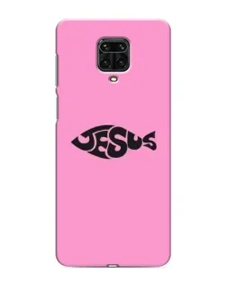 Чехол для Xiaomi Redmi Note 9S с картинкой «Розовый символ  Jesus»