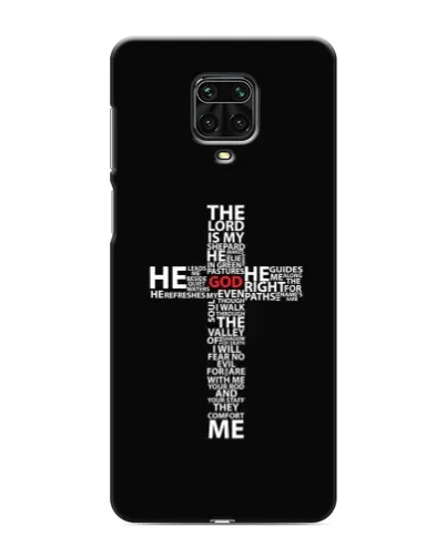 Чехол для Xiaomi Redmi Note 9S с картинкой «Текстовый крест» Чехол для Xiaomi Redmi Note 9S с картинкой «Текстовый крест»