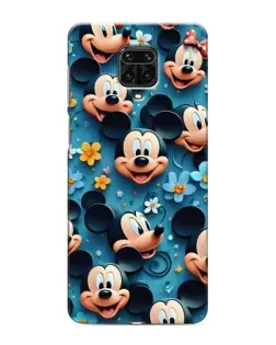 Чехол для Xiaomi Redmi Note 9S с картинкой «Паттерн Микки и Минни»