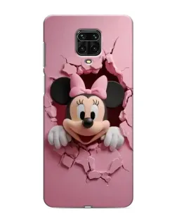 Чехол для Xiaomi Redmi Note 9S с картинкой «Минни сквозь стену»