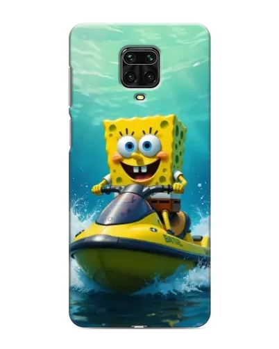 Чехол для Xiaomi Redmi Note 9S с картинкой «Спанч Боб на гидроцикле» Чехол для Xiaomi Redmi Note 9S с картинкой «Спанч Боб на гидроцикле»