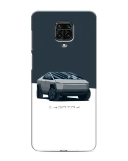 Чохол для Xiaomi Redmi Note 9S з картинкою «Сріблястий Cybertruck Tesla»