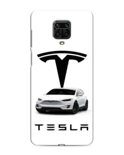 Чохол для Xiaomi Redmi Note 9S з картинкою «Tesla White Style»