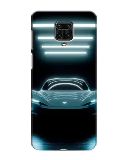 Чохол для Xiaomi Redmi Note 9S з картинкою «Tesla в неоні»