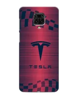 Чохол для Xiaomi Redmi Note 9S з картинкою «Тесла червоний карбон»