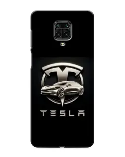 Чохол для Xiaomi Redmi Note 9S з картинкою «Tesla — срібне авто»