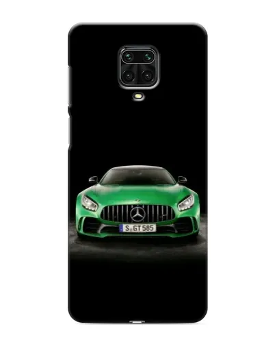 Чехол для Xiaomi Redmi Note 9S с картинкой «Mercedes — неоновый лого»