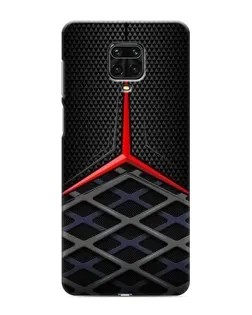 Чехол для Xiaomi Redmi Note 9S с картинкой «Mercedes Carbon Grid»