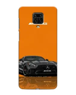 Чехол для Xiaomi Redmi Note 9S с картинкой «Оранжевый Mercedes AMG»