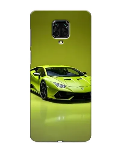 Чехол для Xiaomi Redmi Note 9S с картинкой «Салатовый Lamborghini Huracan»