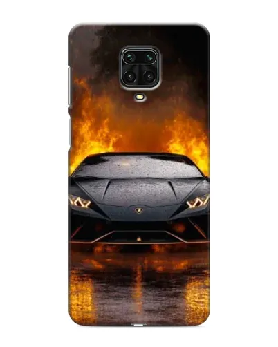 Чехол для Xiaomi Redmi Note 9S с картинкой «Lamborghini в огне»
