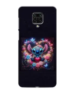 Чохол для Xiaomi Redmi Note 9S з картинкою «Stitch у квітах»
