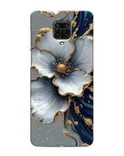 Чохол для Xiaomi Redmi Note 9S з картинкою «Біла квітка та золотий флюїд» Чохол для Xiaomi Redmi Note 9S з картинкою «Біла квітка та золотий флюїд»