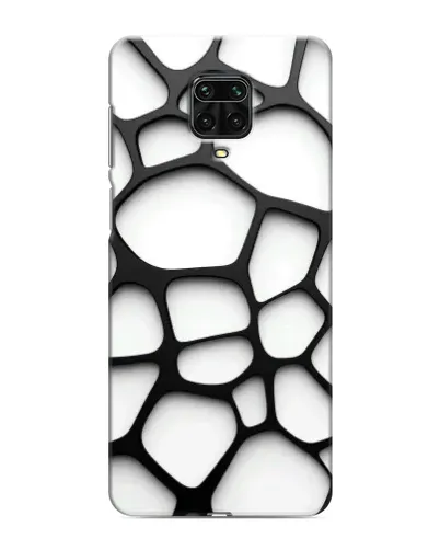 Чехол для Xiaomi Redmi Note 9S с картинкой «Белая объемная сетка»
