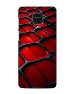 Чехол для Xiaomi Redmi Note 9S с картинкой «Красная глянцевая сетка»