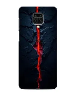 Чехол для Xiaomi Redmi Note 9S с картинкой «Kрасная лавовая трещина»